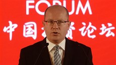 �esko-�ínské investi�ní fórum. Premiér Bohuslav Sobotka (15. listopadu 2016).