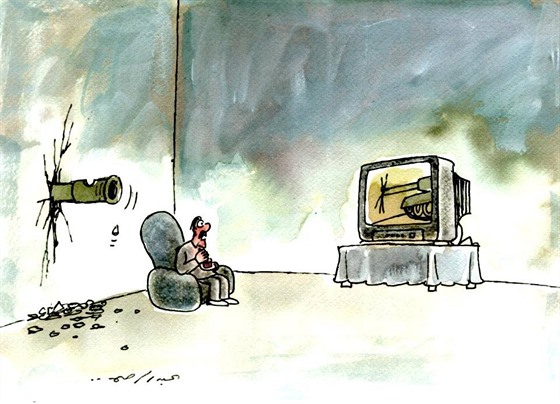 Karikatura iráckého tvrce Abd-ar-Rahíma Jásira z roku 2006.