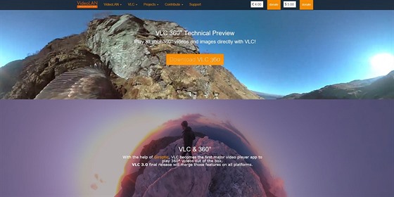 VLC testuje přehrávání 360°videí