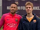 Justin Bieber trénoval s hvzdami Barcelony