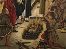 Malba Pedra Berrugueta z 15. století zobrazuje spor mezi svatým Dominikem a...
