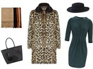 Pruhovaná ála, Zara. Kabelka, F&F. Koich s leopardím vzorem, Marks & Spencer....