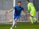 JOOO! Egon Vch slaví svj gól v zápase Liberec - Karabach.