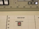 Tlaítko nouzového odstavení reaktoru I v nejstarí výcarské jaderné...