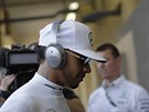 Lewis Hamilton ped Velkou cenou Abú Zabí
