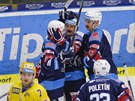 Radost chomutovských hokejist v utkání proti Zlínu