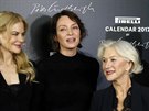 Nicole Kidmanová, Uma Thurmanová a Helen Mirrenová na pedstavení kalendáe...