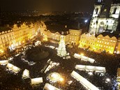 Slavnostní rozsvcení vánoního stromu v Praze (26. listopadu 2016)