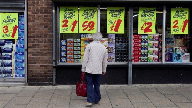 A person looks in a shop window in Consett, Britain, September 30,
2016.