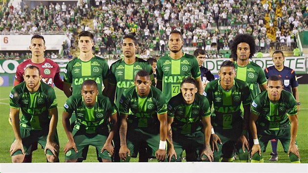 Tým brazilského fotbalového klubu Chapecoense na snímku z 28. září 2016.