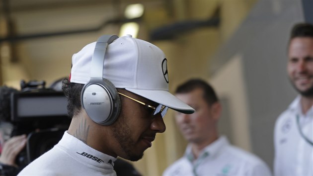 Lewis Hamilton ped Velkou cenou Ab Zab
