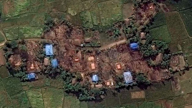 Takto vypad vesnice podle satelitnch snmk nyn (25. listopadu 2016).