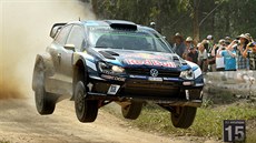 Andreas Mikkelsen na trati Australské rallye.