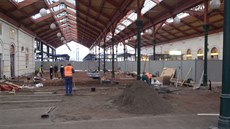 Rekonstrukce odjezdové haly Masarykova nádraí.