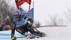 Tessa Worleyová b�hem ob�ího slalomu v Killingtonu.