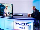 Pavel Bém a moderátor Jaroslav Plesl v diskusním poadu Rozstel na iDNES.tv...