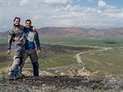 Kouzelná krajina na turecko-arménské hranici. V pozadí mýtická hora Ararat.