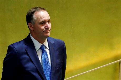 Premiér Nového Zélandu John Key v New Yorku na 71. zasedání Valného shromádní...