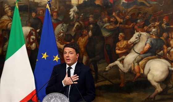 Matteo Renzi  po vyhláení výsledk referenda (5. prosince 2016)