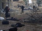 Následky ostelování ve východním Aleppu. Snímky agentue AP poskytla...