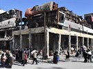 Lidé opoutjí východní tvrt Aleppa a míí do vládou kontrolované oblasti (8....