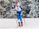 Lucie Charvátová na trati sprintu SP v Östersundu