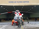 Heliport pro armádní záchranáský vrtulník v Bechyni