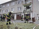 Výbuch propanbutanové lahve v bytovém dom v Drahotín na Domalicku.