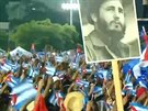 Rozlouení s Fidelem Castrem v Santiagu de Cuba