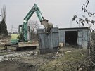 Demolice zahr�dk��sk� kolonie v Jate�n� ulici v Plzni, kterou v posledn�ch...