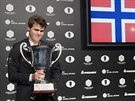 Magnus Carlsen z Norska se tí z poháru pro achového mistra svta.