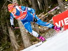 Gabriela Koukalová na trati sprintu v Pokljuce