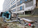 Sídlit Janov - panelové domy urené k demolici.