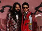 Návrhá Alessandro Michele a herec Jared Leto (Londýn, 5. prosince 2016)