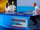 Modelka Jana Tvrdíková a moderátor Martin Moravec v diskusním poadu Rozstel...