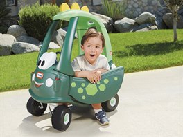 Autíko Cozy Coupe jako by pímo vypadlo z animáku o pravké rodin...