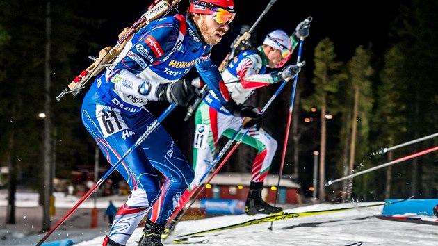 esk biatlonista Jaroslav Soukup na trati pi vytrvalostnm zvod ve vdskm stersundu.