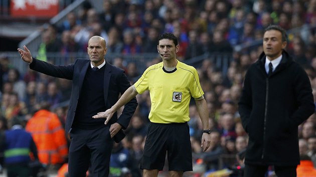 Treni Zinedine Zidane (Real Madrid) a Luis Enrique (Barcelona) bhem El Clsika.