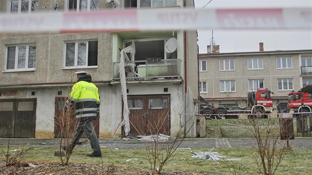 Výbuch propanbutanové lahve v bytovém domě v Drahotíně na Domažlicku.