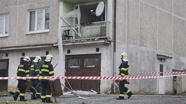 Výbuch propanbutanové lahve v bytovém domě v Drahotíně na Domažlicku.