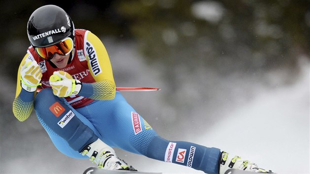 Kajsa Klingov ve sjezdu v Lake Louise.