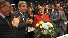Angela Merkelová po úterním zvolení do �ela CDU (6. prosince 2016)