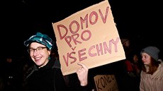 Iniciativa Chceme bydlet! uspoádala v centru Brna demonstraci kvli situaci...