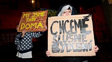 Iniciativa Chceme bydlet! uspoádala v centru Brna demonstraci kvli situaci...