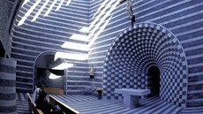 Kostelík Mogno a magická hra svtel uvnit svatostánku