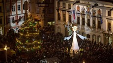 Tisíce lidí sledovaly na nám�stí P�emysla Otakara II. v �eských Bud�jovicích...