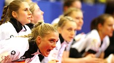 Radost n�mecké st�ída�ky v souboji proti Nizozemsku.