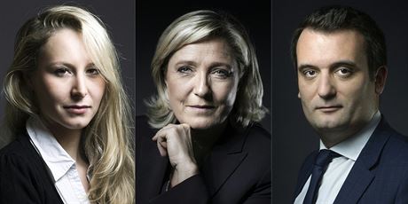 Marion Maréchal-Le Penová, Marine Le Penová a Florian Philippot. Ti hlavní...