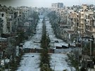 Snímek zdevastovaného Aleppa z bezna 2015