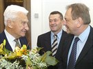 Tomá Baa (zleva), kanclé Petr Kyntetr a místopedseda Poslanecké snmovny...